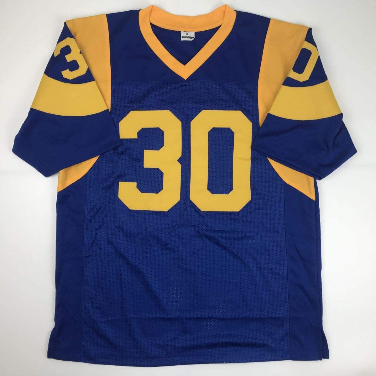 Autographed/Signed Todd Gurley II Los Angeles LA Retro Blue Football Jersey Beckett BAS COA