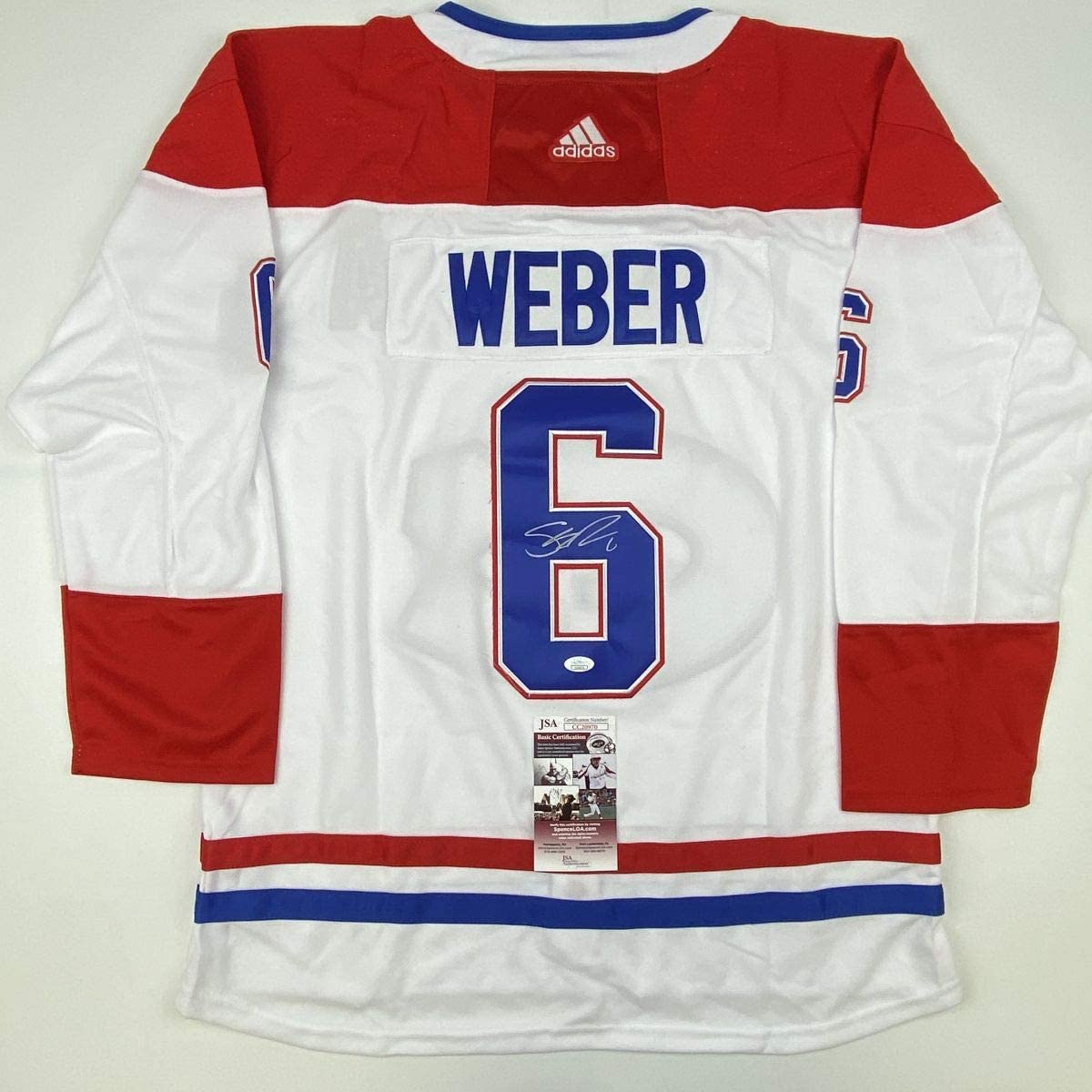 Autographed/Signed Shea Weber Montreal White Hockey Jersey JSA COA