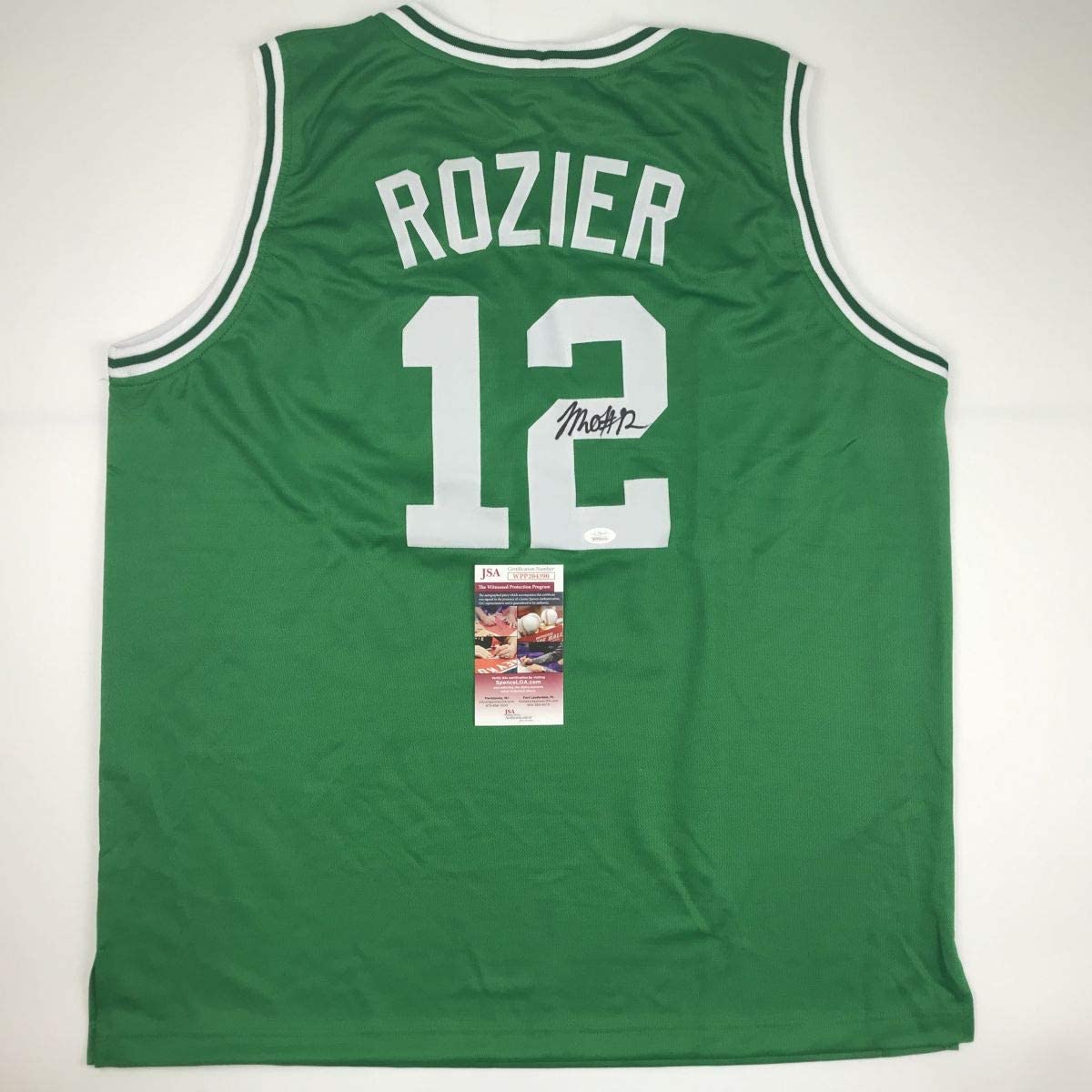Autographed/Signed Terry Rozier Boston Green Basketball Jersey JSA COA