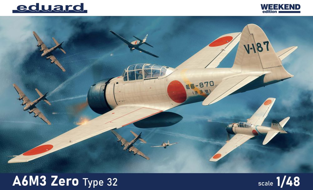 Eduard 84191 1/48 WWII A6M3 Zero Type 32 Japanese Fighter (Wkd Edition Plastic K