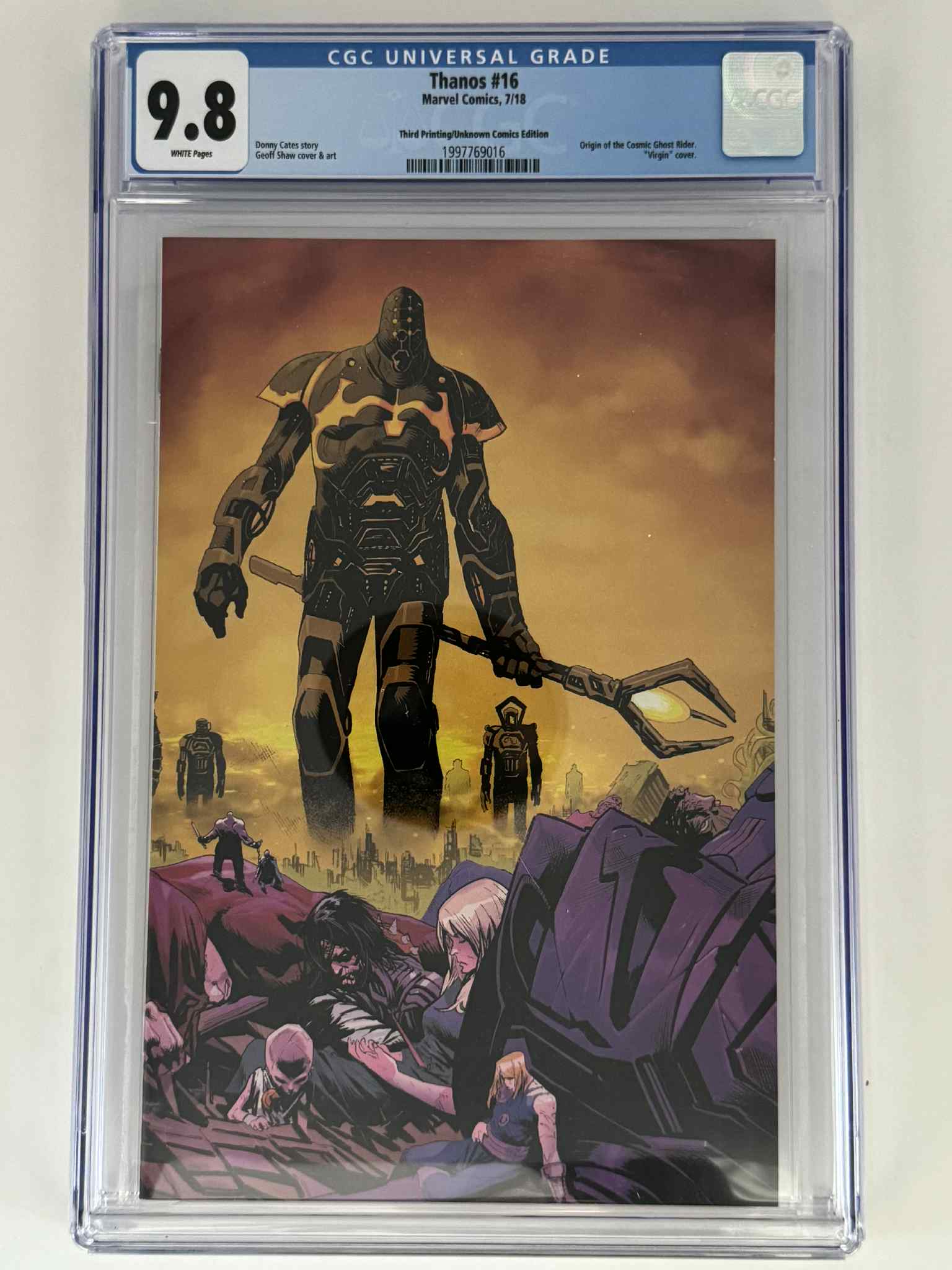Thanos #14 CGC 9.8 Blue Label Geoff Shaw Exclusive Virgin Var