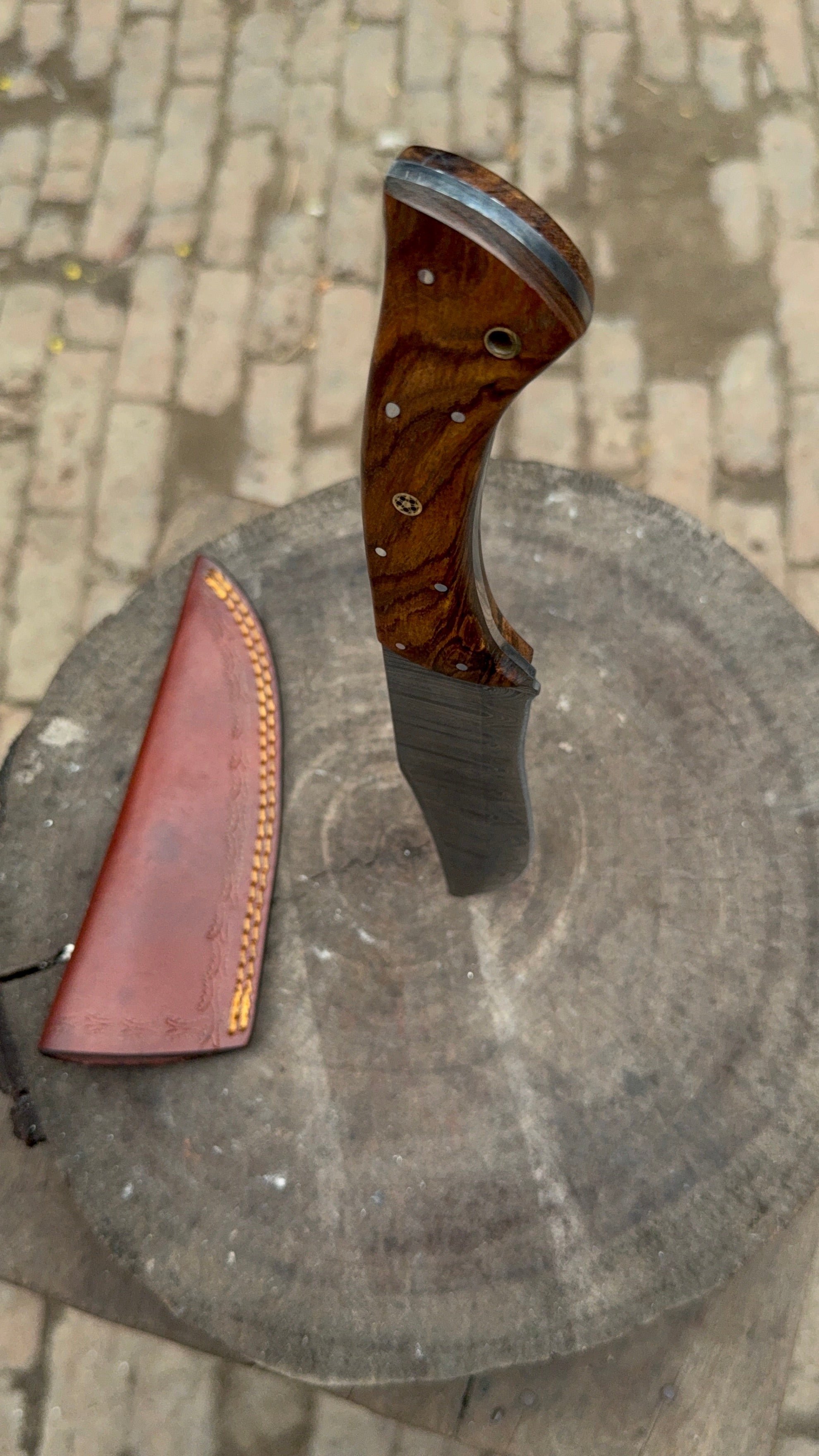 Professional Carving Knife 6 Inch Blade Wooden Handle Tool