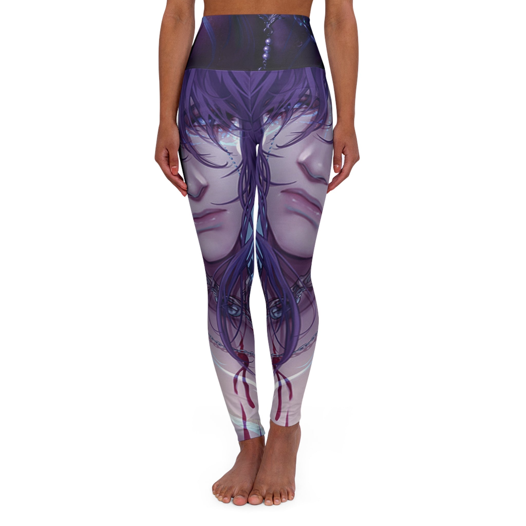Idol style 2 High Waisted Yoga Leggings with Artistic Design, Fitness Apparel, Activewear, Sportswear, Gift for Yoga Lovers