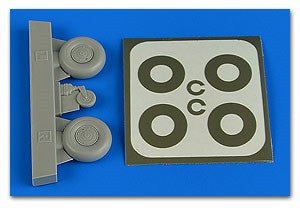 Aires 2226 1/32 Bucker Bu131 Wheels & Paint Masks Disc Cover For ICM