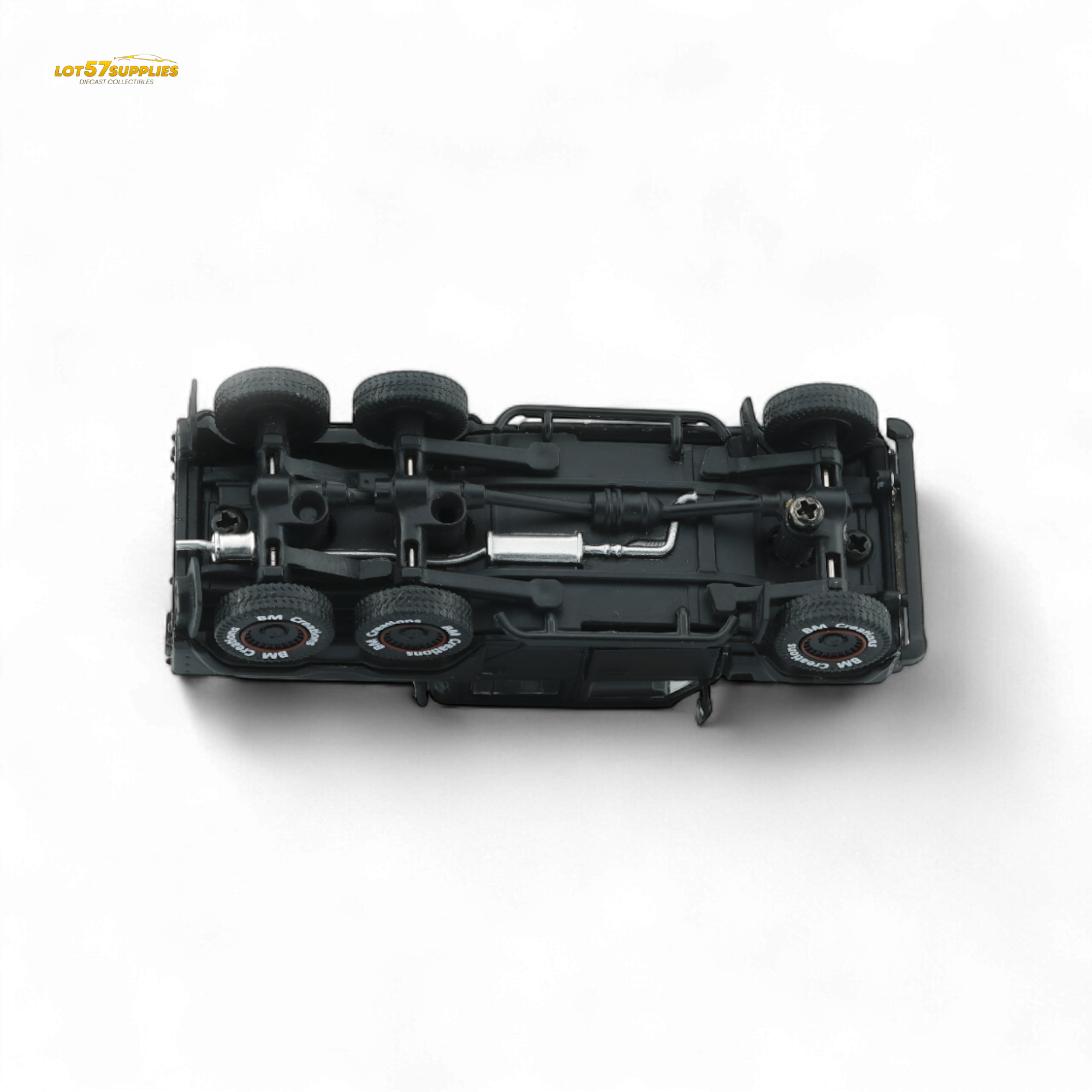 BM Creations 2016 Land Rover Defender 110 Pick Up 6x6 Off Road Matte Blk RHD 1:64