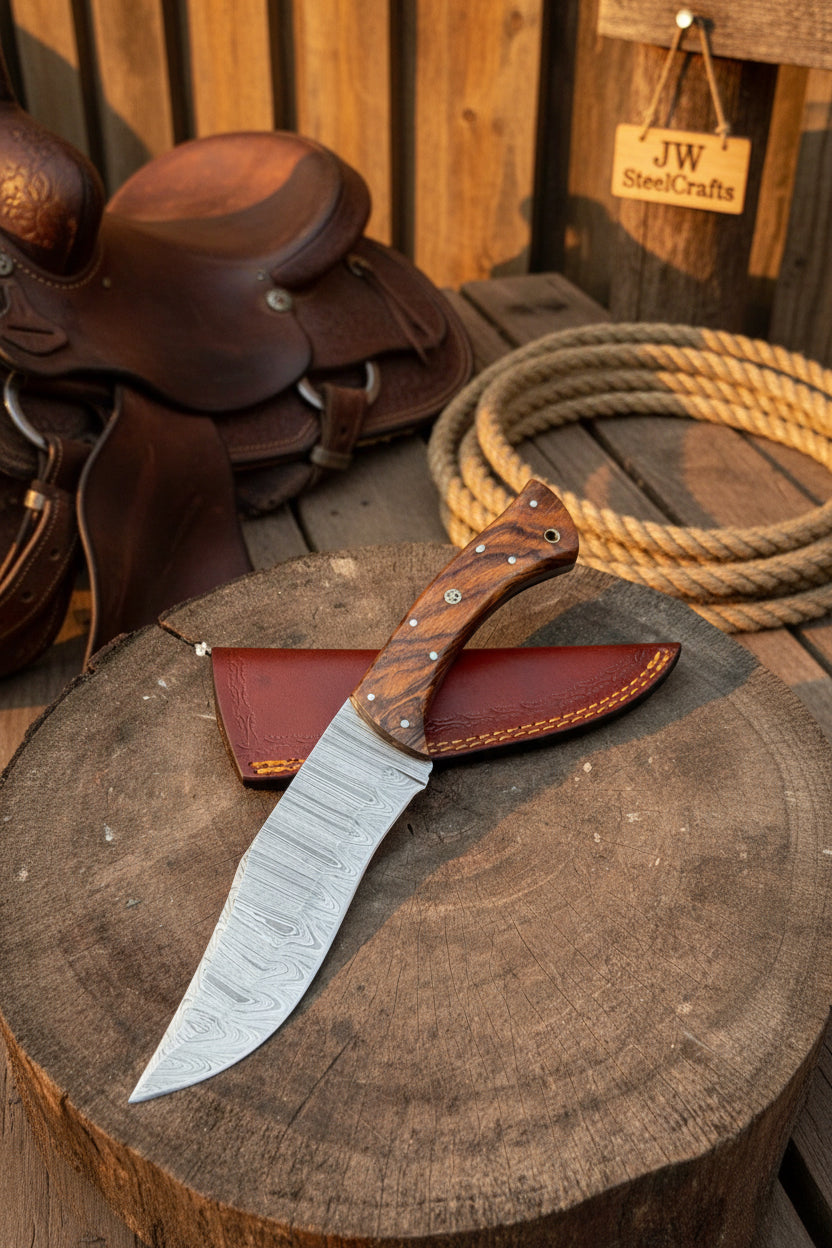 Professional Carving Knife 6 Inch Blade Wooden Handle Tool