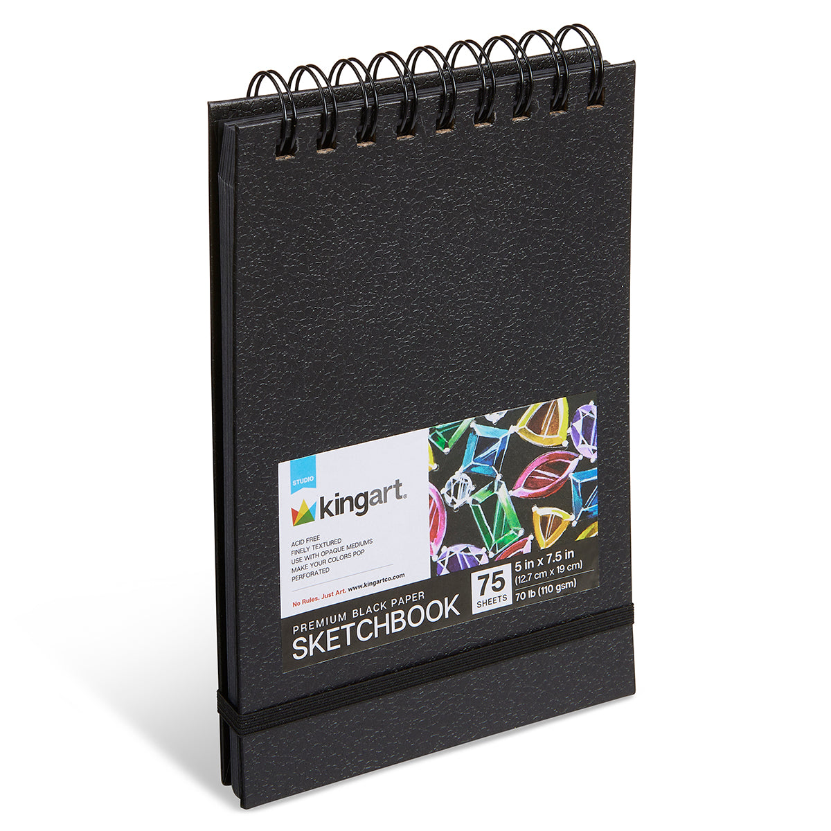 Black Drawing Paper 5x7.5 75 Sheets