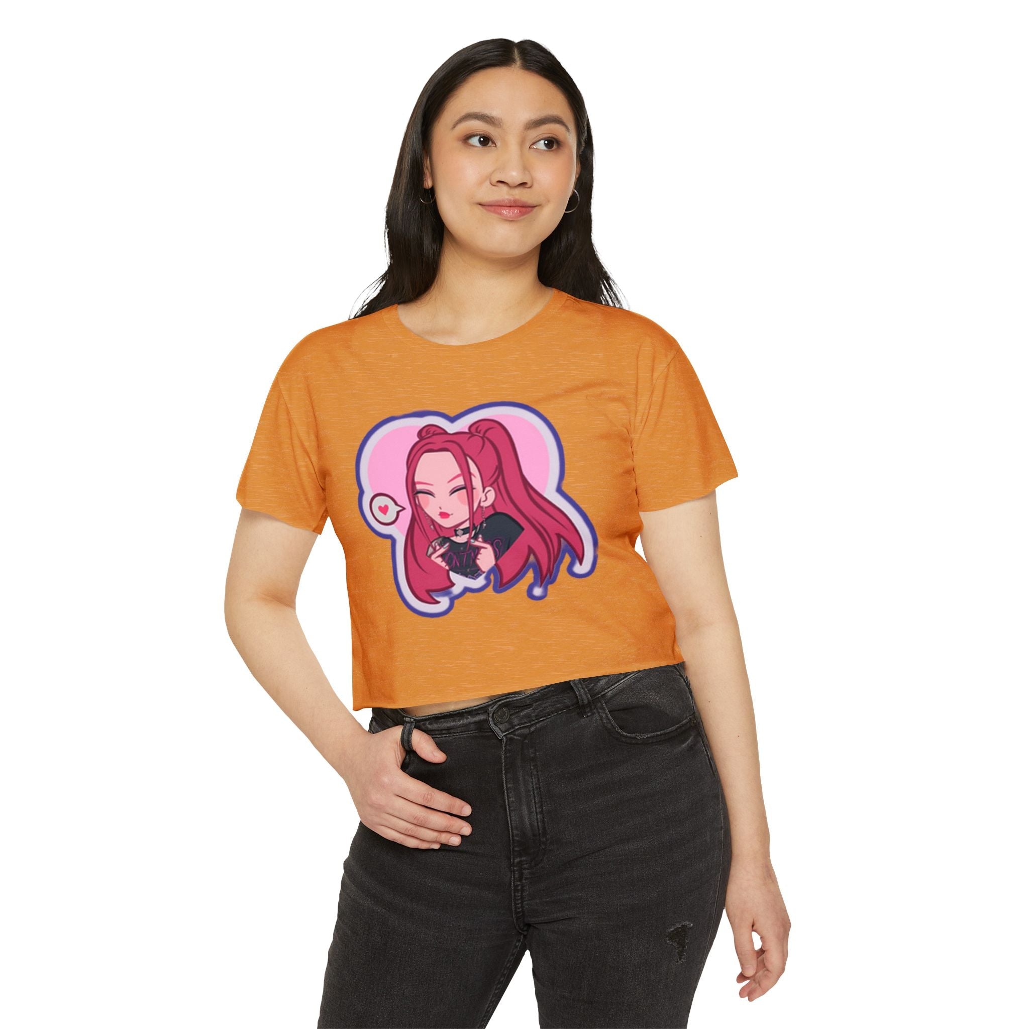 Copy of Idol style 3 Crop Top, Cute Anime Crop Top, Summer Festival Shirt, Graphic Tee for Music Festivals, Trendy Anime Apparel