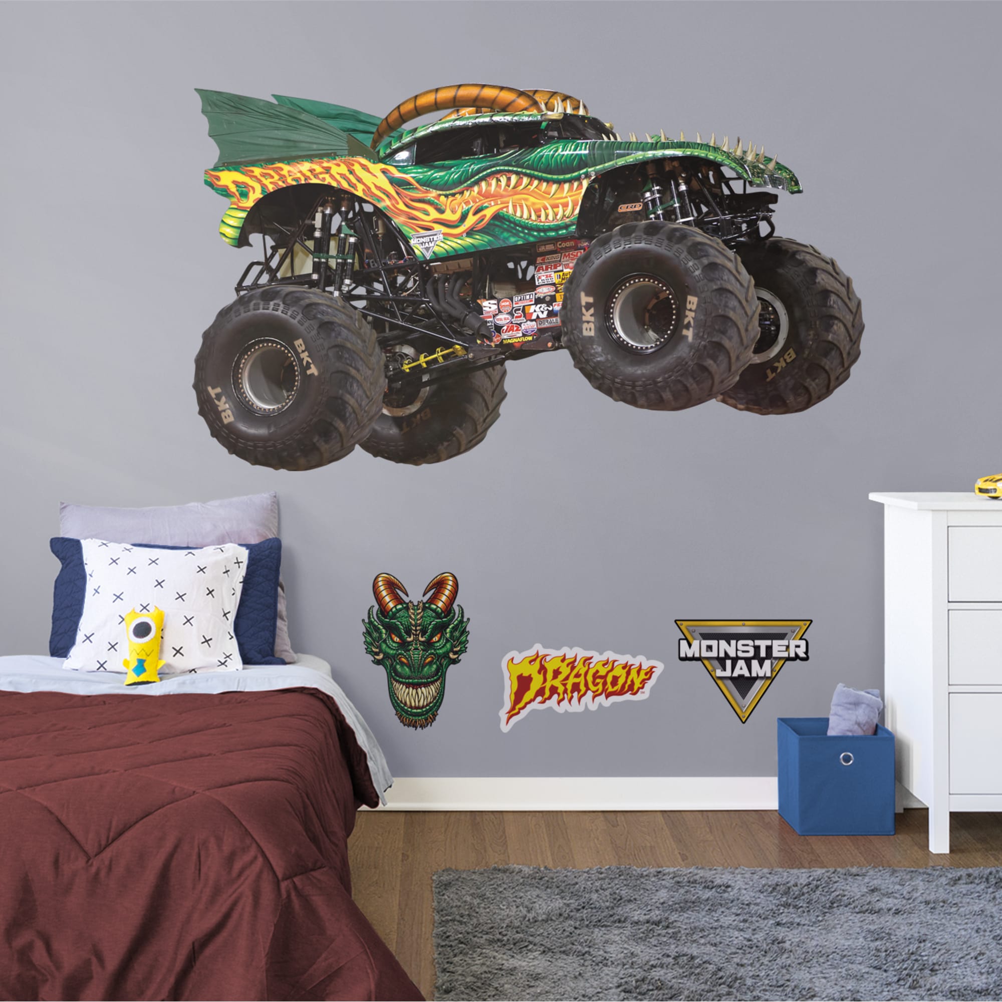 Dragon - RealBig Collection - Official Monster Jam - Reusable Vinyl Wall Decals