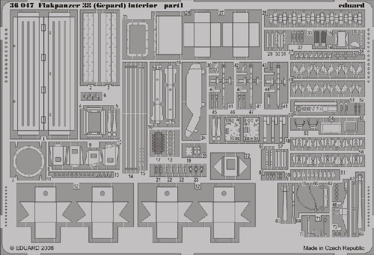 Eduard 36047 1/35 Armor- Flakpanzer 38 (Gepard) Interior for ITA