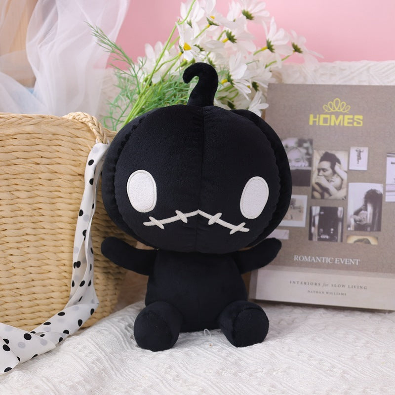 Halloween Plush Pumpkin Doll โ Soft Holiday Decoration Toy with Luminous Option
