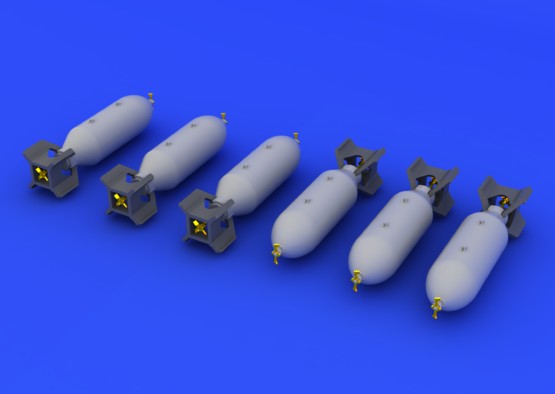 Eduard 672039 1/72 Aircraft- US 500lb Bombs (Photo-Etch & Resin)