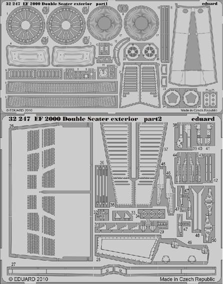 Eduard 32247 1/32 Aircraft- EF2000 2-Seater Exterior for TSM