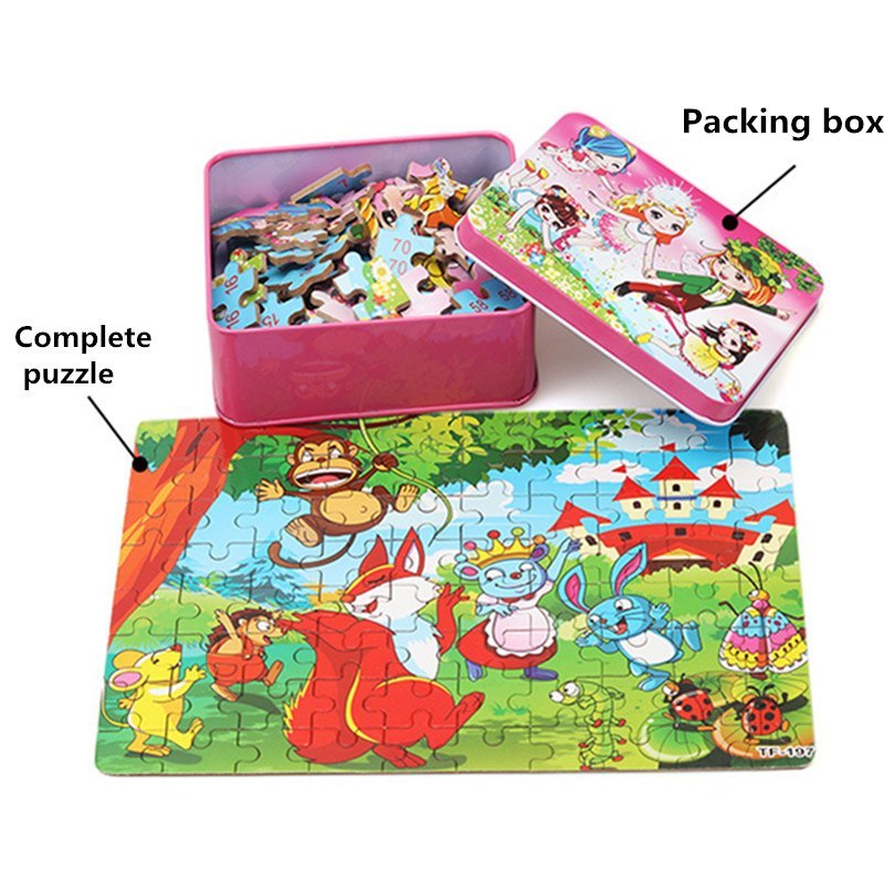 Wooden Animal Puzzle – Educational Jigsaw Toy for Kids