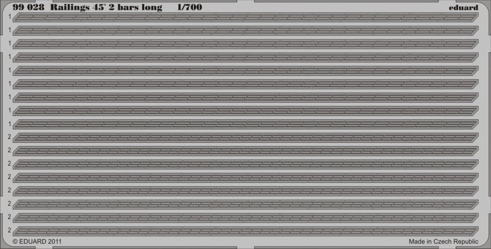 Eduard 99028 1/700 Ship- Railings 45' 2 Bars Long