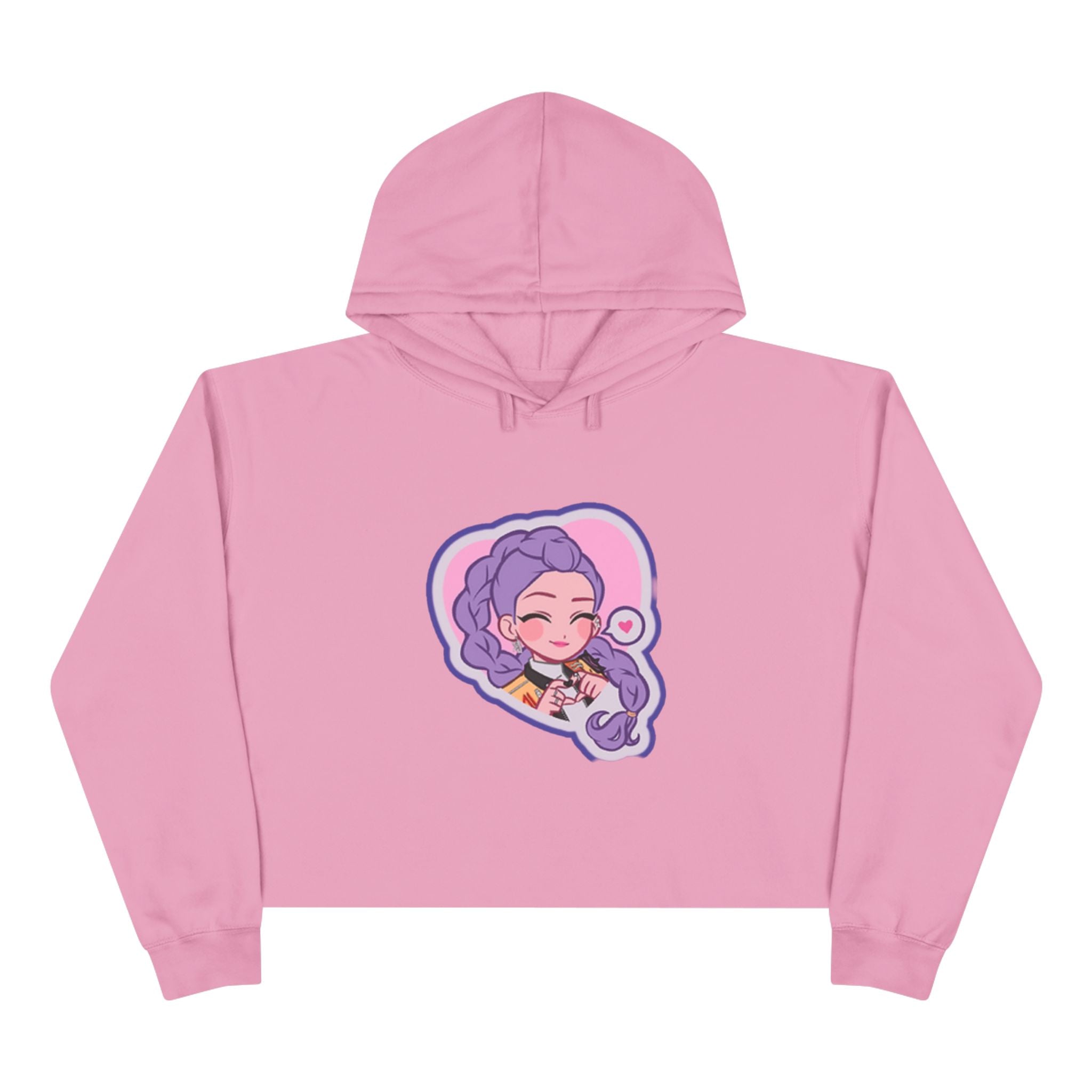 Idol style 2 Crop Hoodie | Cute Cartoon Design, Stylish Streetwear, Perfect for Gifts, Cosplay, and Fall Fashion