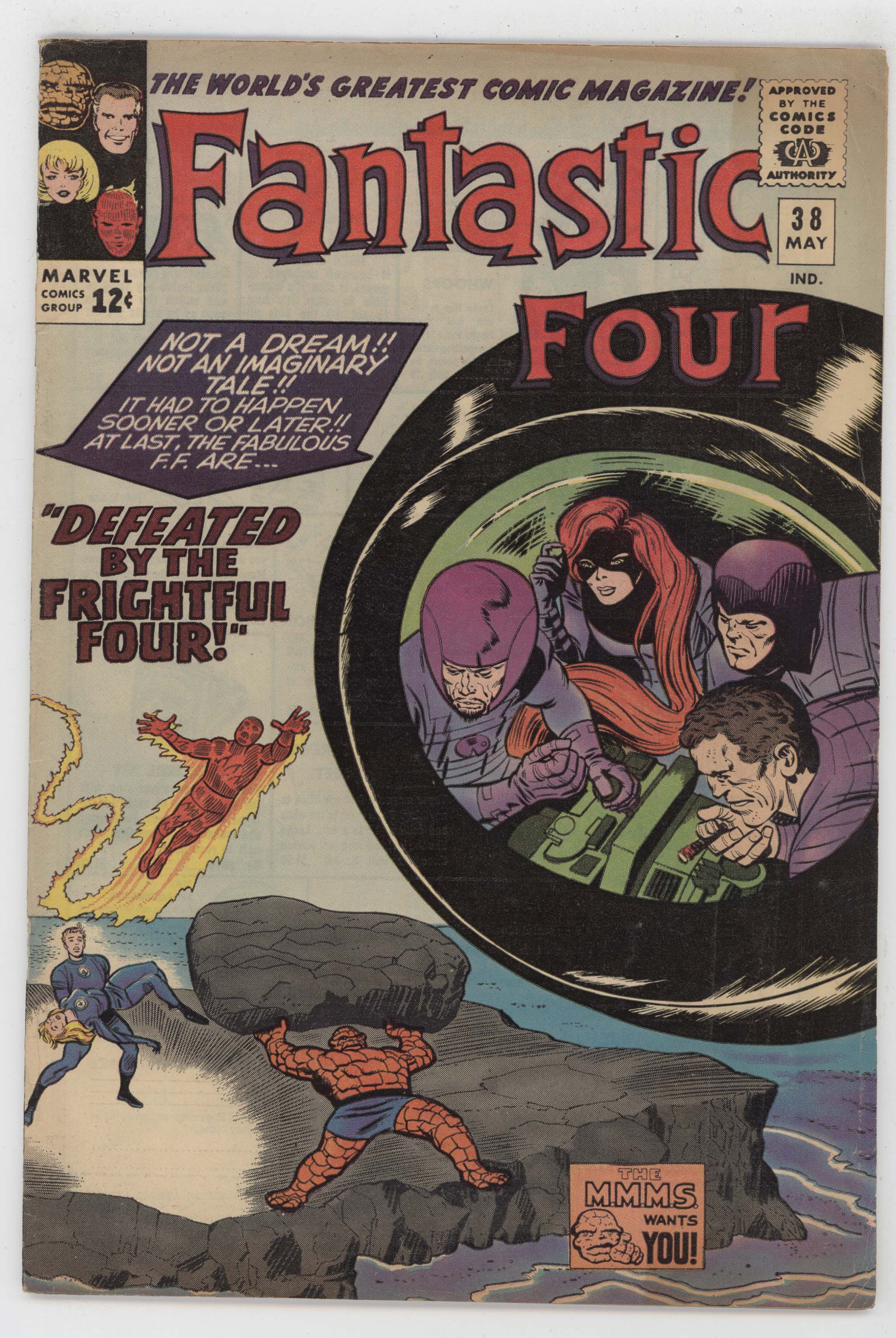 Fantastic Four 38 Marvel 1965 FN Frightful Four Jack Kirby Stan Lee