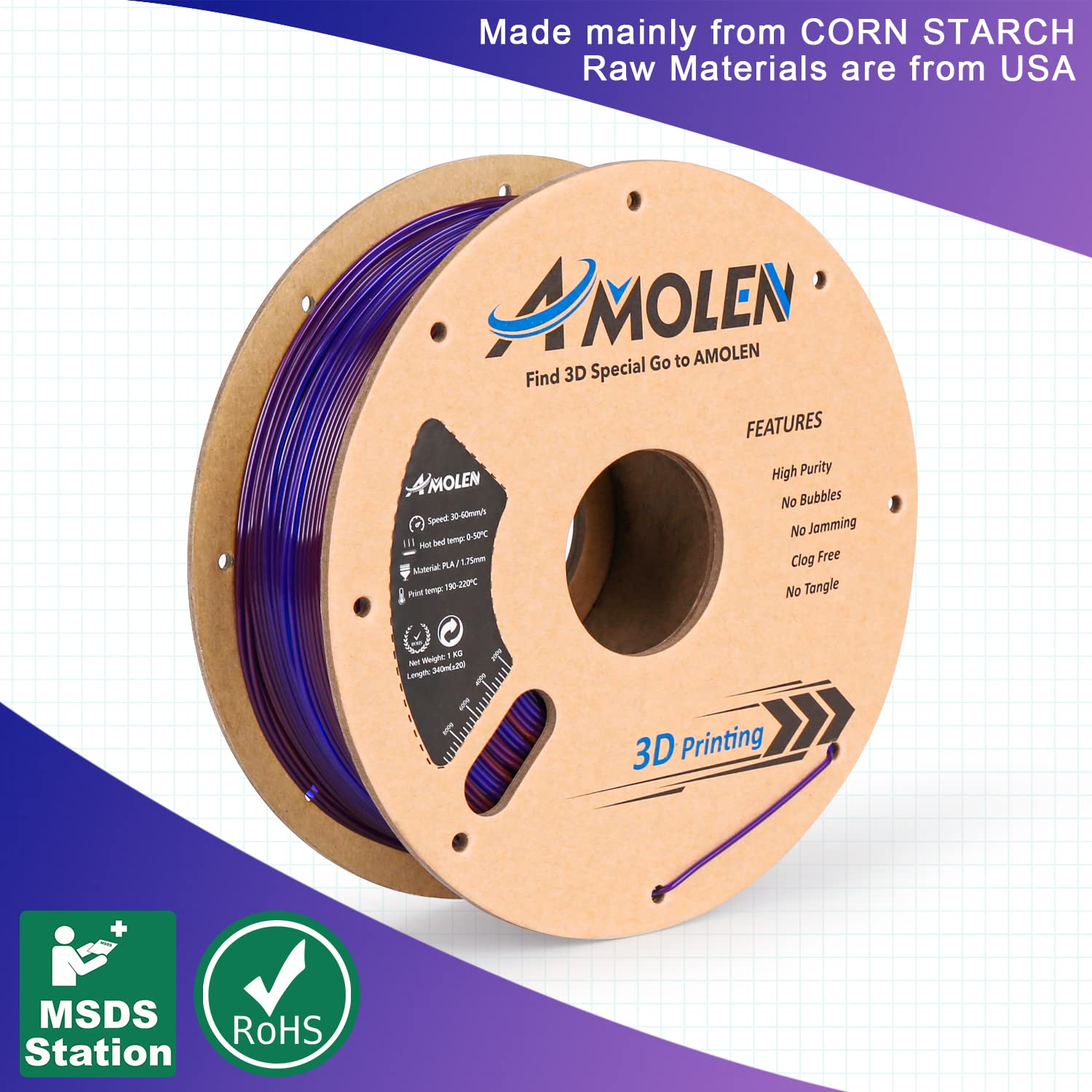 PLA Transparent Gradient Variety Pack (4x200g)