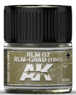AK Interactive RC266 Real Colors: RLM02 1941 Grey Acrylic Lacquer Paint 10ml Bottle