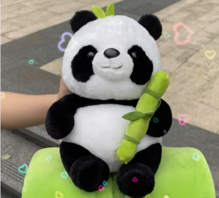 Plush Panda – Soft Bamboo Tube Animal Doll
