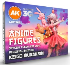 AK Interactive 11765 Anime Figures Special Flesh & Skins 3G Acrylic Paint Set (1