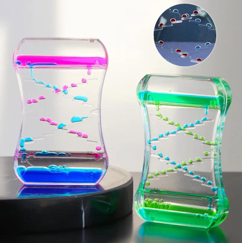 Creative Quicksand Liquid Hourglass – Modern Desk and Home Décor Ornament