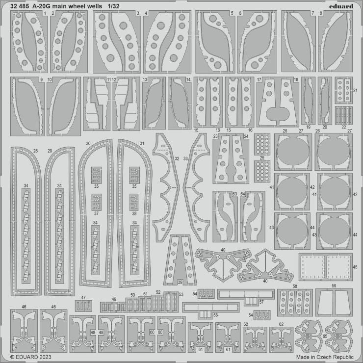 Eduard 32485 1/32 Aircraft- A20G Main Wheel Wells for HKM