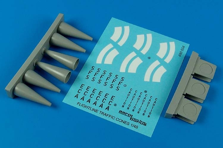 Aerobonus 480054 1/48 Aircraft Warning Cones (6) (D)