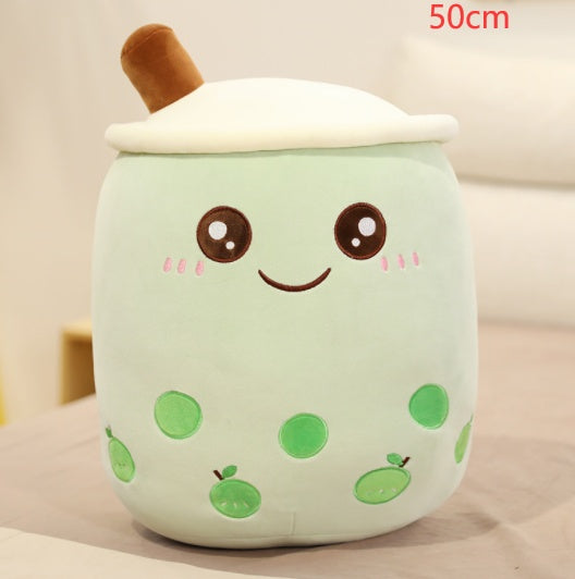 Plush Boba Tea Pillow – Soft Stuffed Bubble Tea Cup Cushion Gift