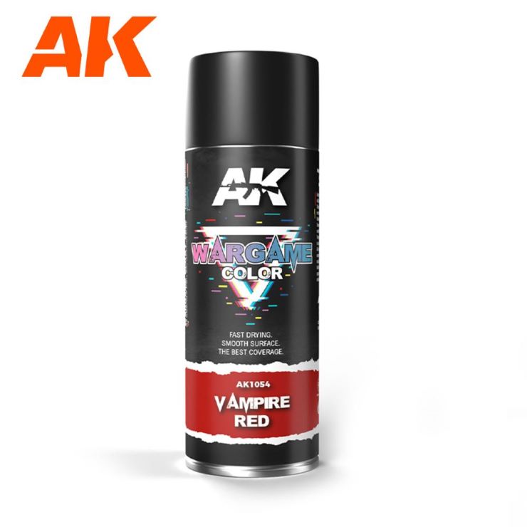AK Interactive 1054 Wargame Color: Vampire Red Paint 400ml Spray