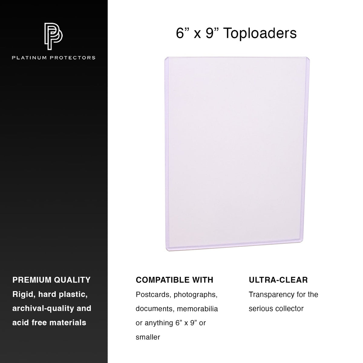 Photocard Toploader 6" x 9"