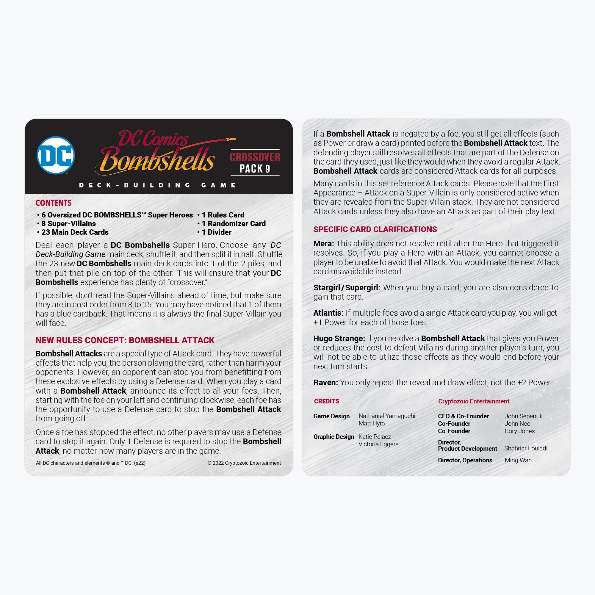 DC Deck-Building Game Crossover Pack 9: DC Bombshells (KICKSTARTER EDITION)