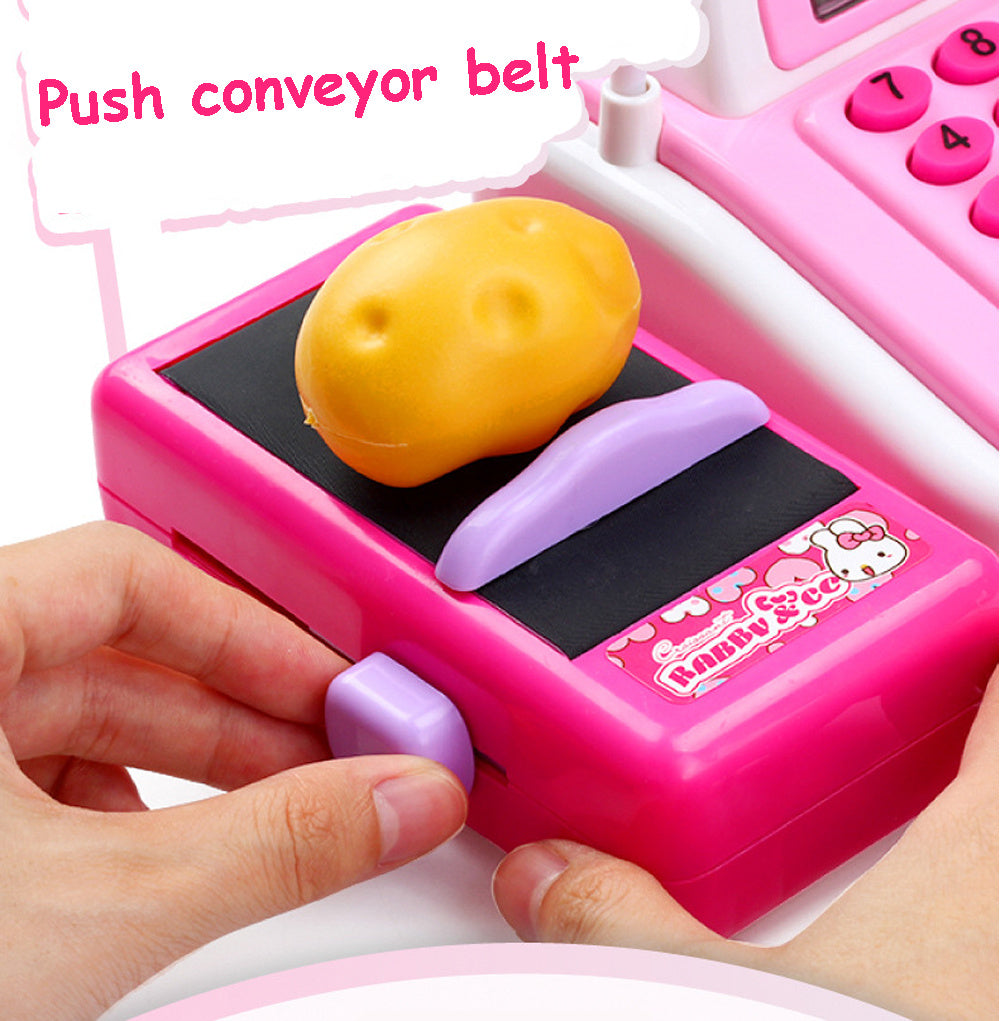 Kids Supermarket Checkout Toy – Interactive Plastic Cash Register