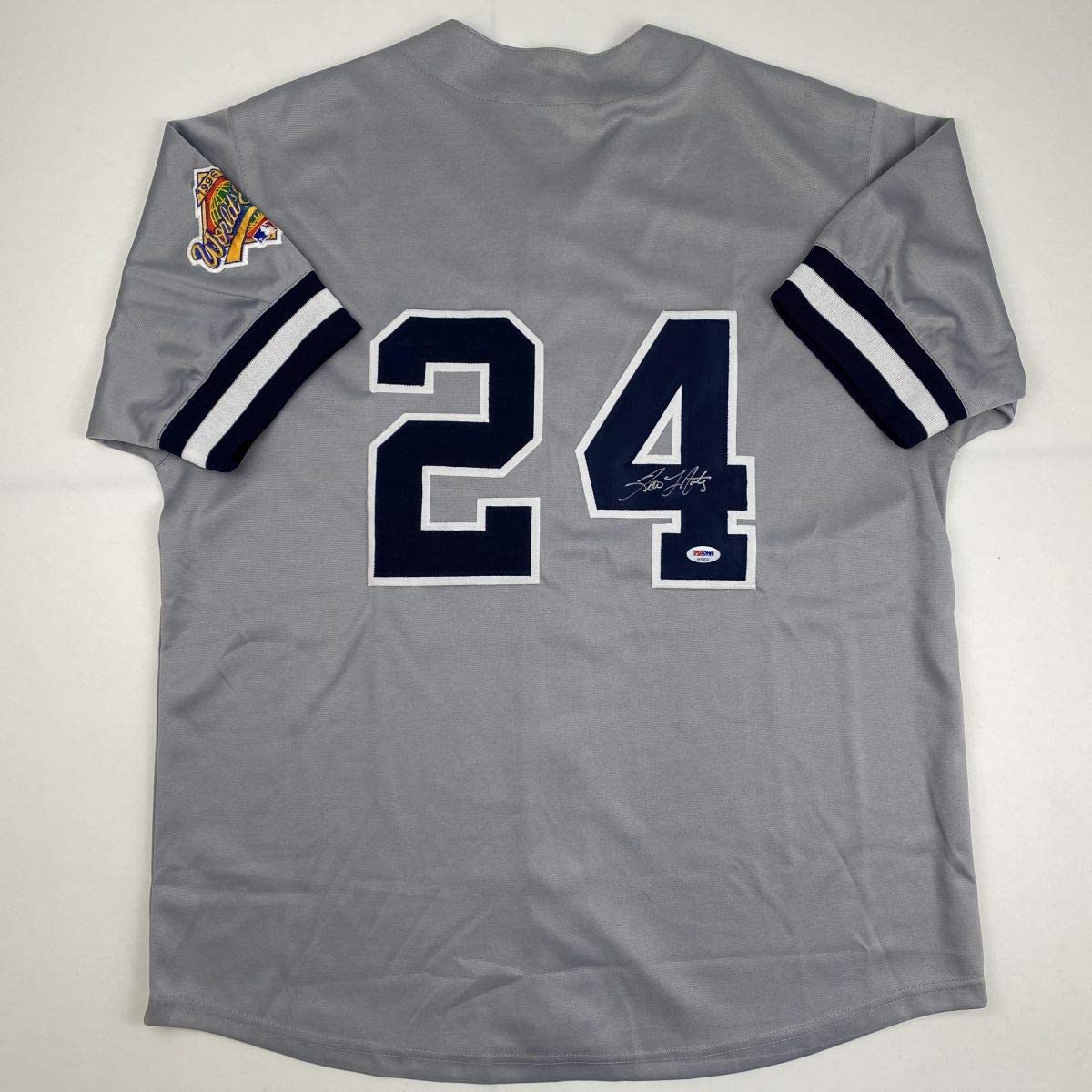 Autographed/Signed Tino Martinez New York Grey Baseball Jersey PSA/DNA COA