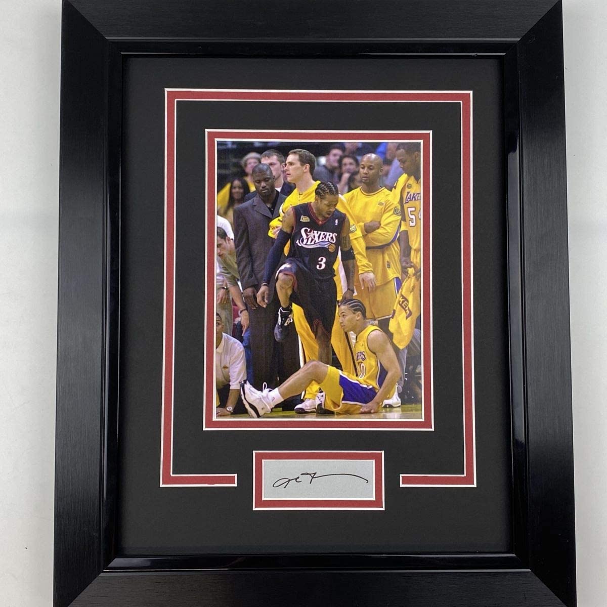 Framed Allen Iverson Facsimile Laser Engraved Signature Auto Philadelphia 76ers 11x14 Basketball Photo