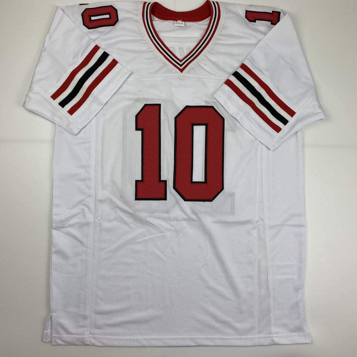 Autographed/Signed Steve Bartkowski Atlanta White Football Jersey JSA COA