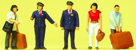 Preiser 10570 HO Scale Railroad Personnel -- Chinese Personnel & Passengers (5)