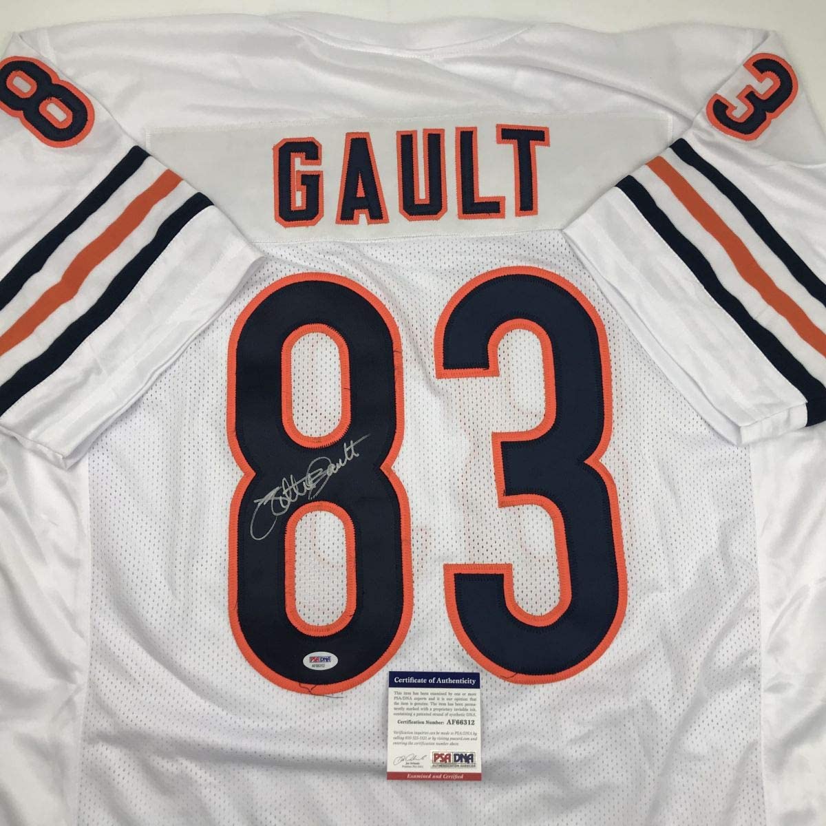 Autographed/Signed Willie Gault Chicago White Football Jersey PSA/DNA COA