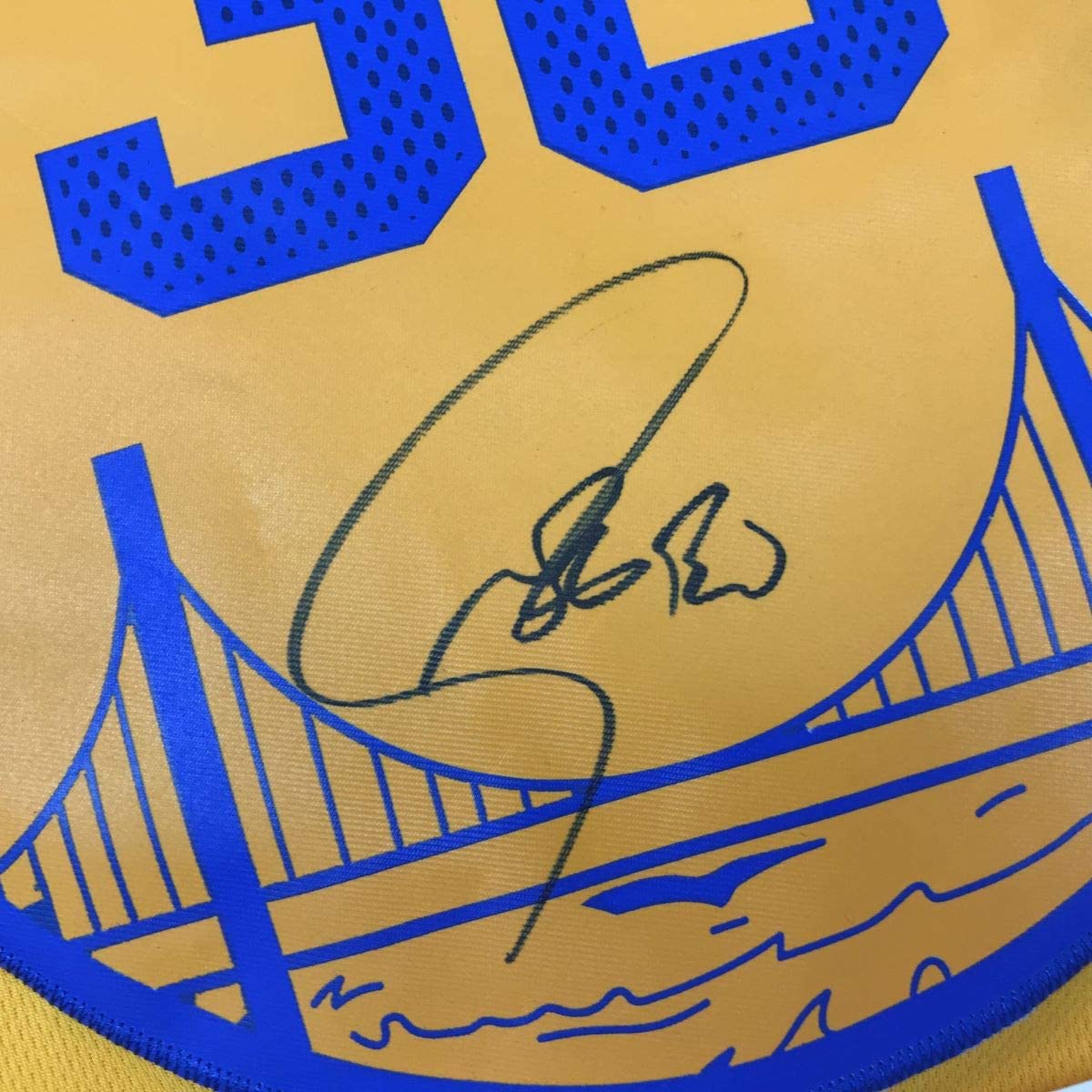 Autographed/Signed Stephen Steph Curry Golden State The City Yellow Basketball Jersey JSA COA/LOA
