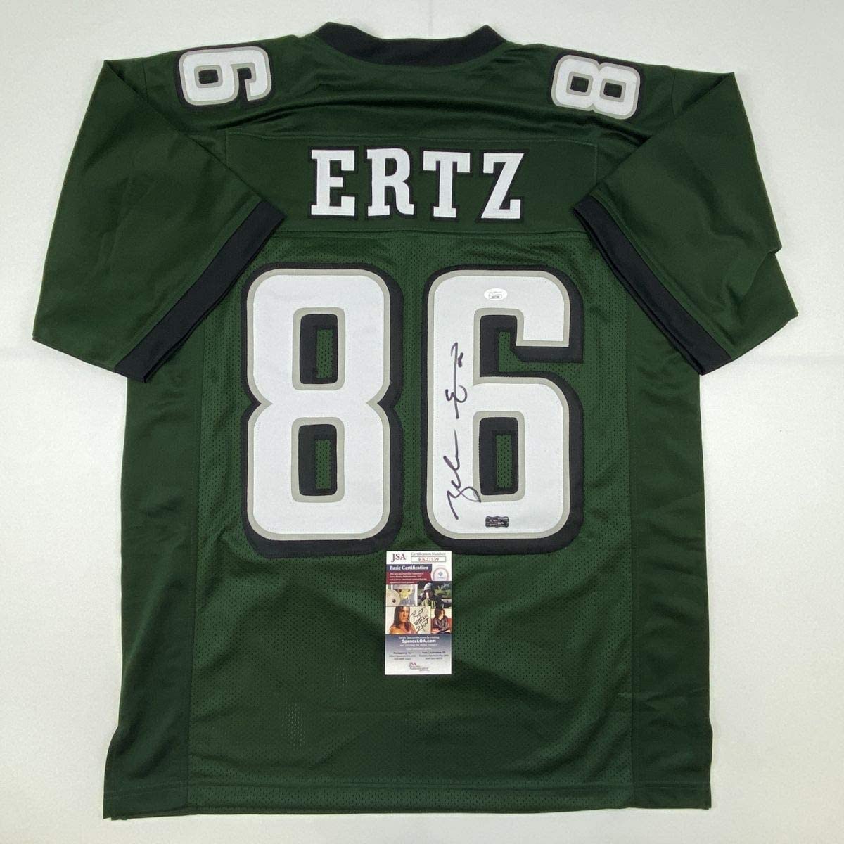 Autographed/Signed Zach Ertz Philadelphia Green Football Jersey JSA COA