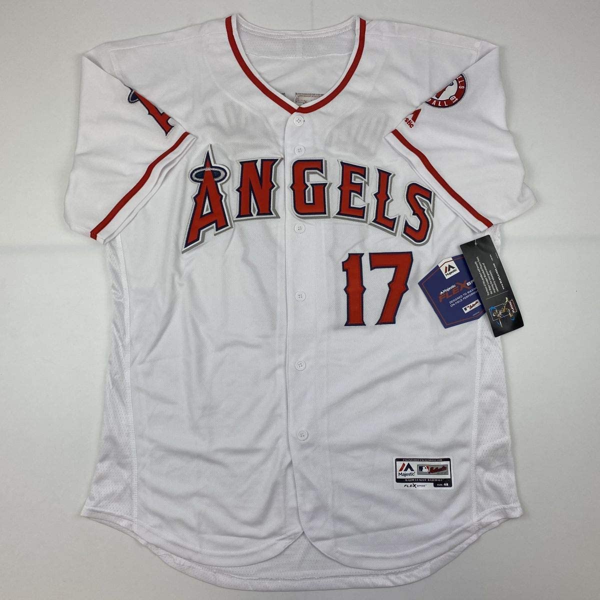 Autographed/Signed Shohei Ohtani Los Angeles LA Anaheim White Baseball Jersey PSA/DNA COA