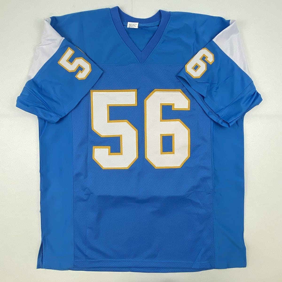 Autographed/Signed Shawne Merriman San Diego Powder Blue Football Jersey Beckett BAS COA