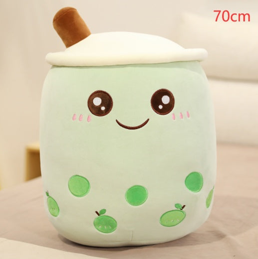Plush Boba Tea Pillow – Soft Stuffed Bubble Tea Cup Cushion Gift