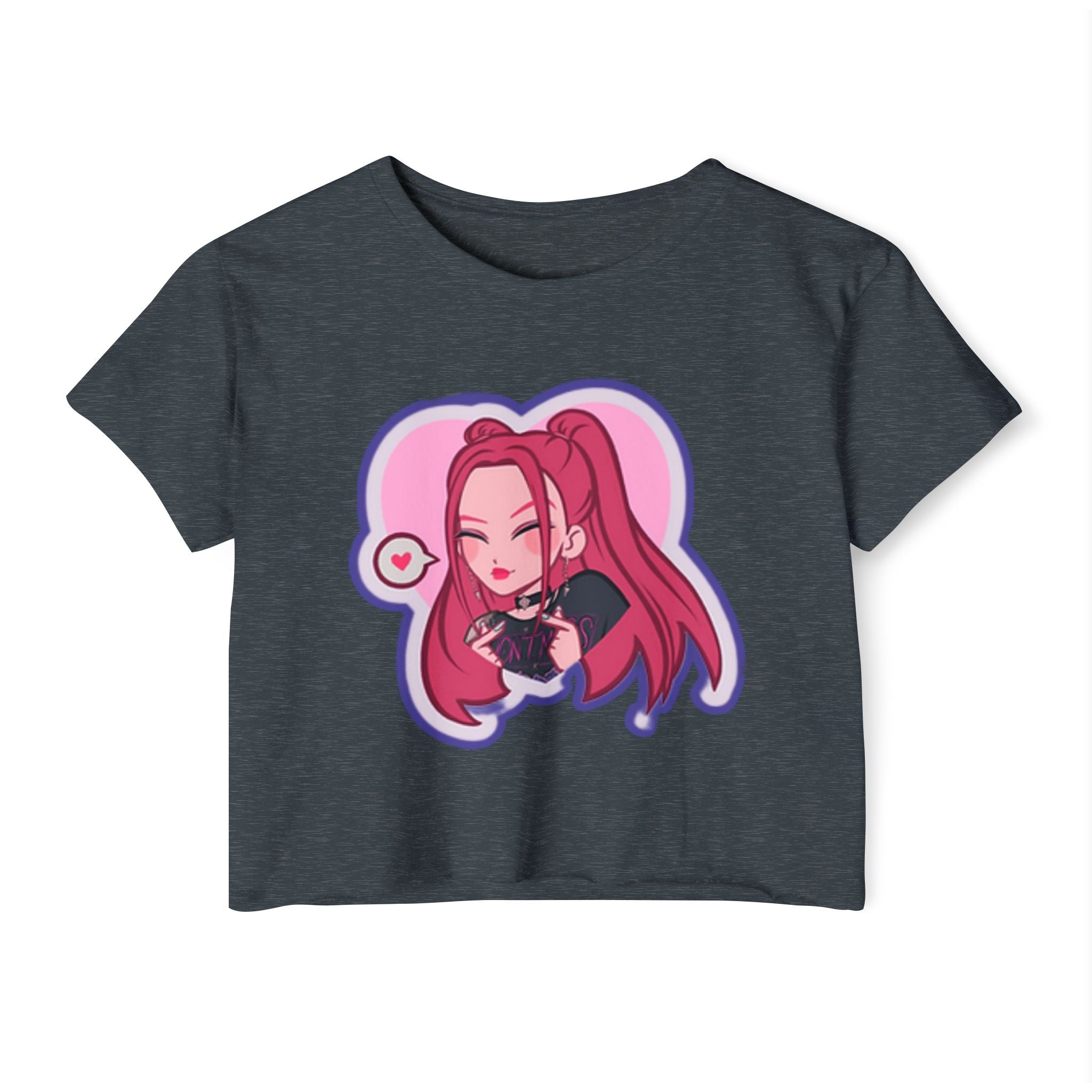 Copy of Idol style 3 Crop Top, Cute Anime Crop Top, Summer Festival Shirt, Graphic Tee for Music Festivals, Trendy Anime Apparel