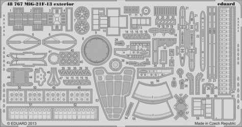 Eduard 48767 1/48 Aircraft- MiG21F13 Exterior for TSM