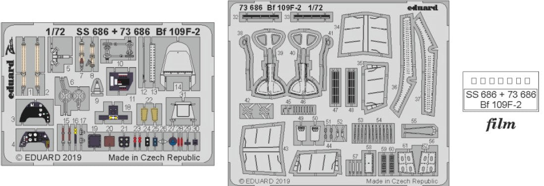 Eduard 73686 1/72 Aircraft- Bf109F2 for RVL (Painted)