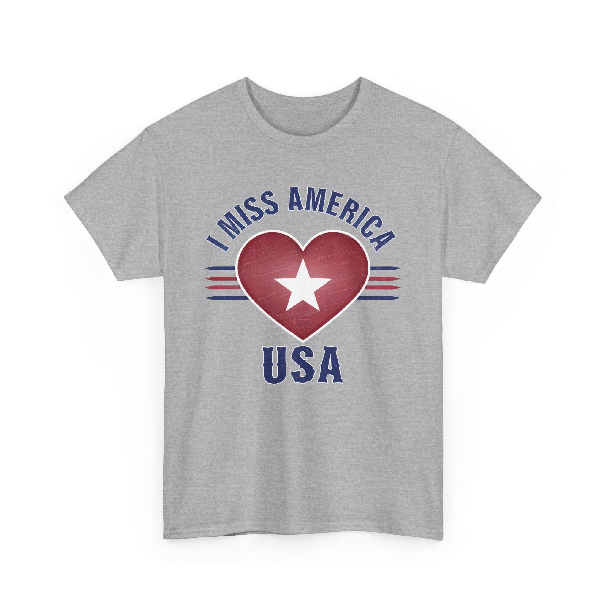 "I Miss America" Heart Unisex Heavy Cotton Tee