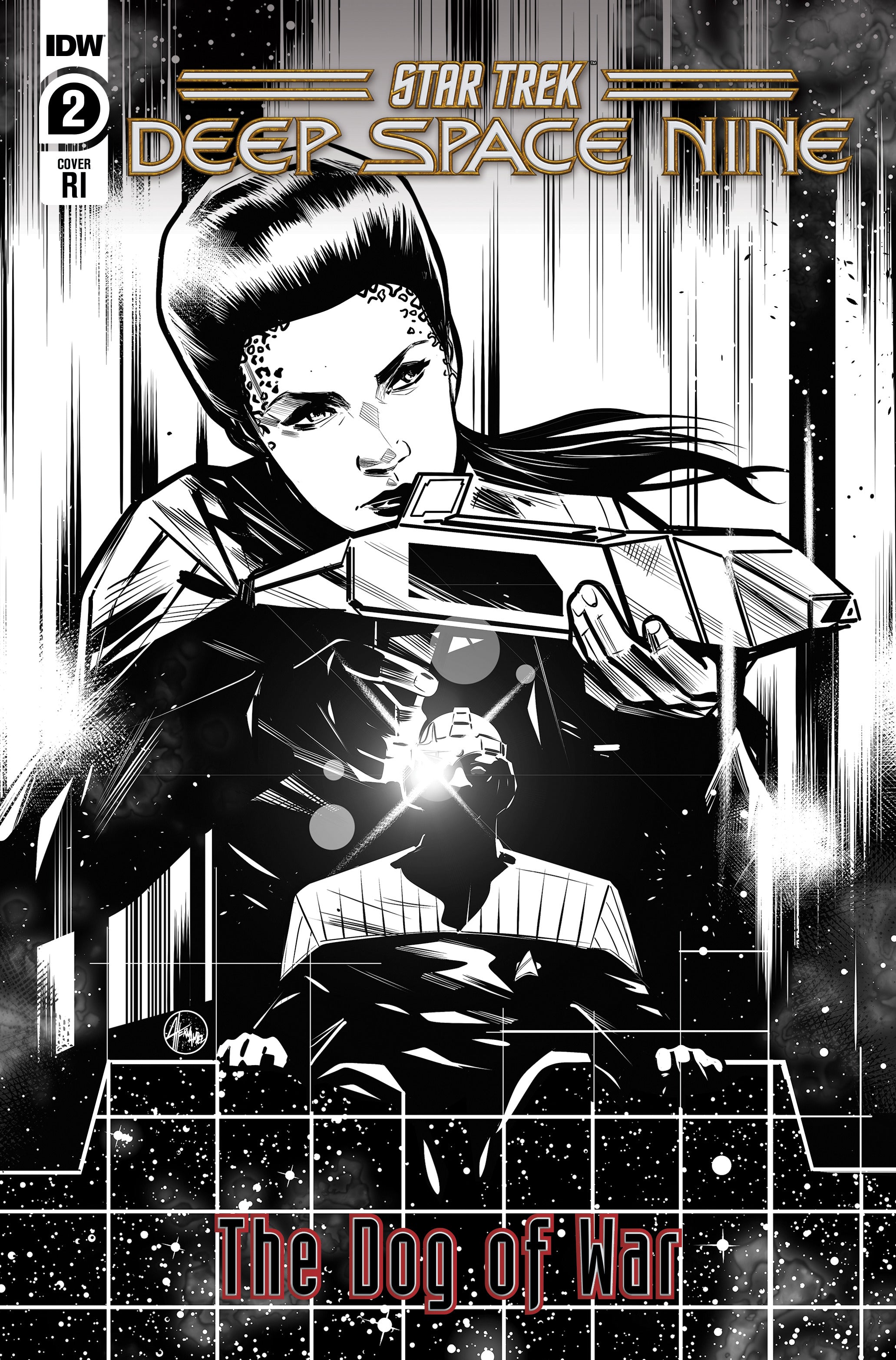 Star Trek Deep Space Nine The Dog Of War #2 1:10 Angel Hernandez B&W Variant (05/03/2023) IDW
