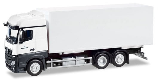 Herpa 746465 HO Scale Mercedes-Benz Actros Container Truck - Assembled -- German Army (white)