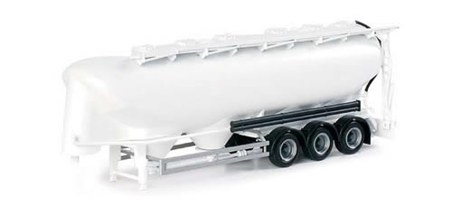 Herpa 75909 HO Scale Trailer Only -- 3-Axle, 55-Cubic-Meter-Capacity Dry Bulk Tank Trailer